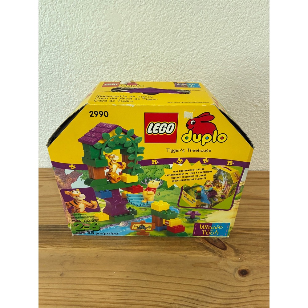 Vintage Duplo Lego "Tigger's Treehouse" #2990 with Box